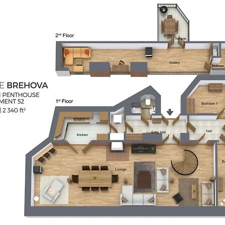 Residence Brehova Прага Номер фото